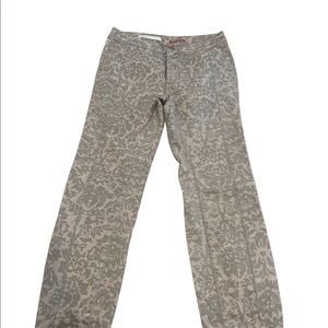 Champagne pink and silver anthropology pants
